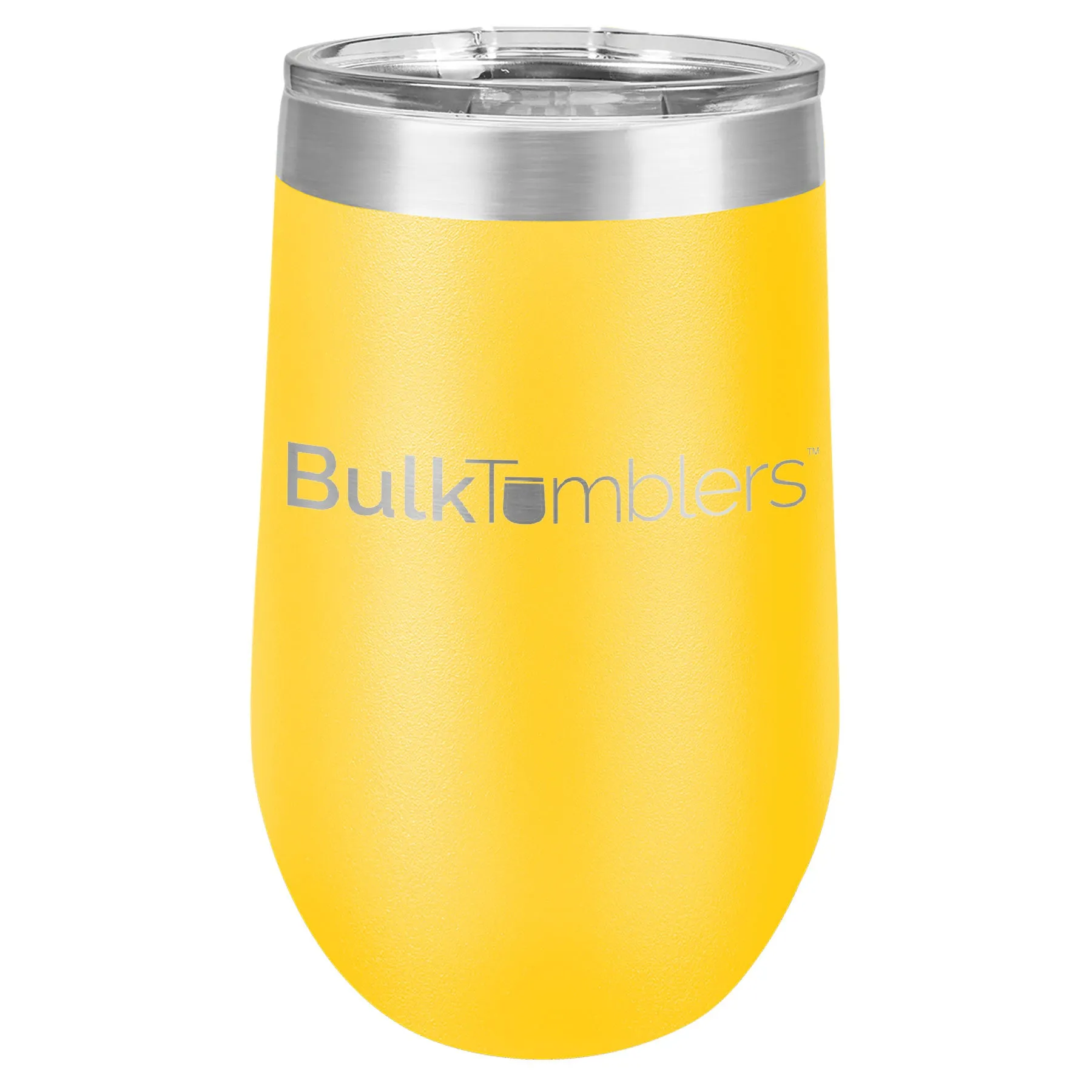 16 oz Wine Tumbler with Logo Laser Engraved on Insulated Stainless Steel Wine Tumblers   Lid