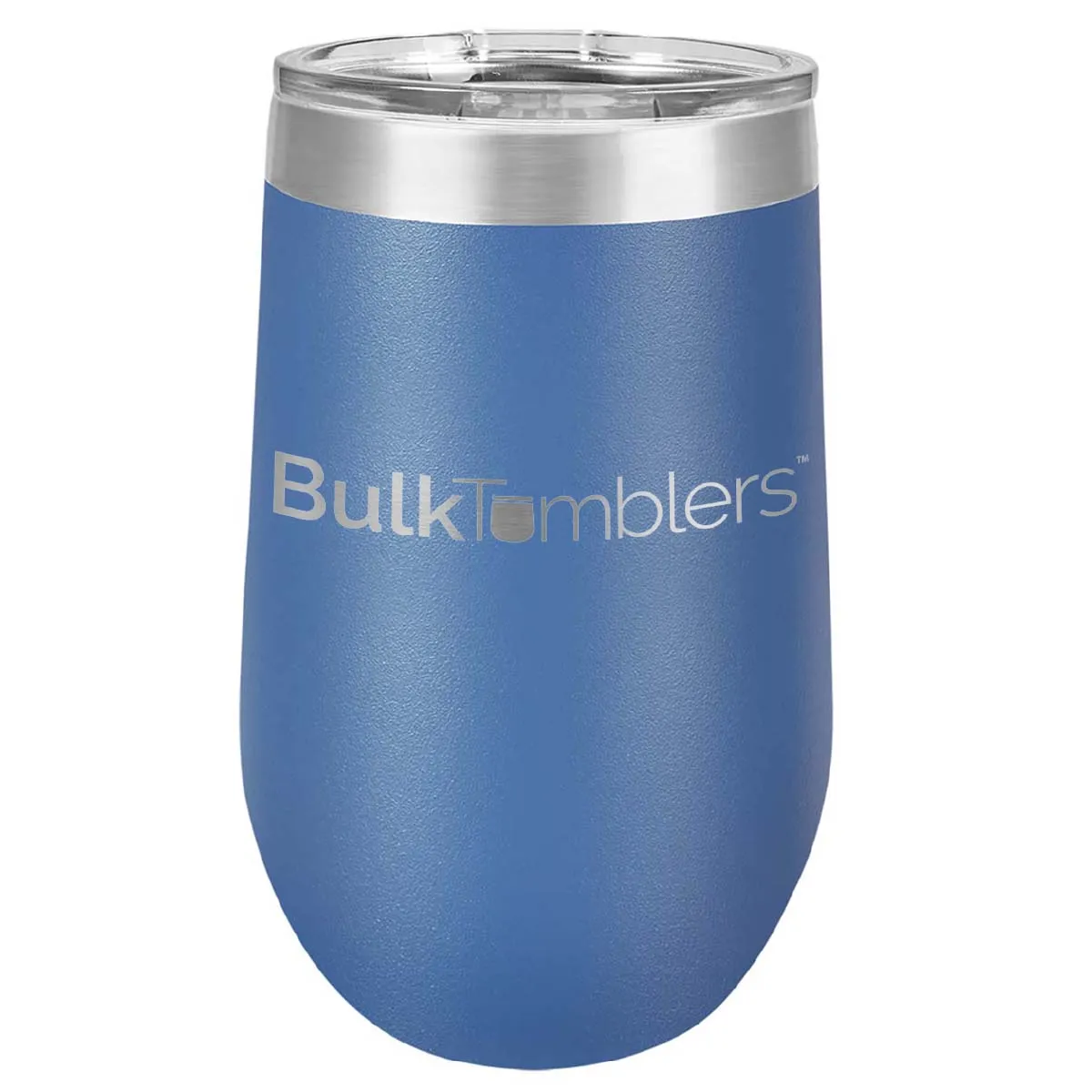 16 oz Wine Tumbler with Logo Laser Engraved on Insulated Stainless Steel Wine Tumblers   Lid