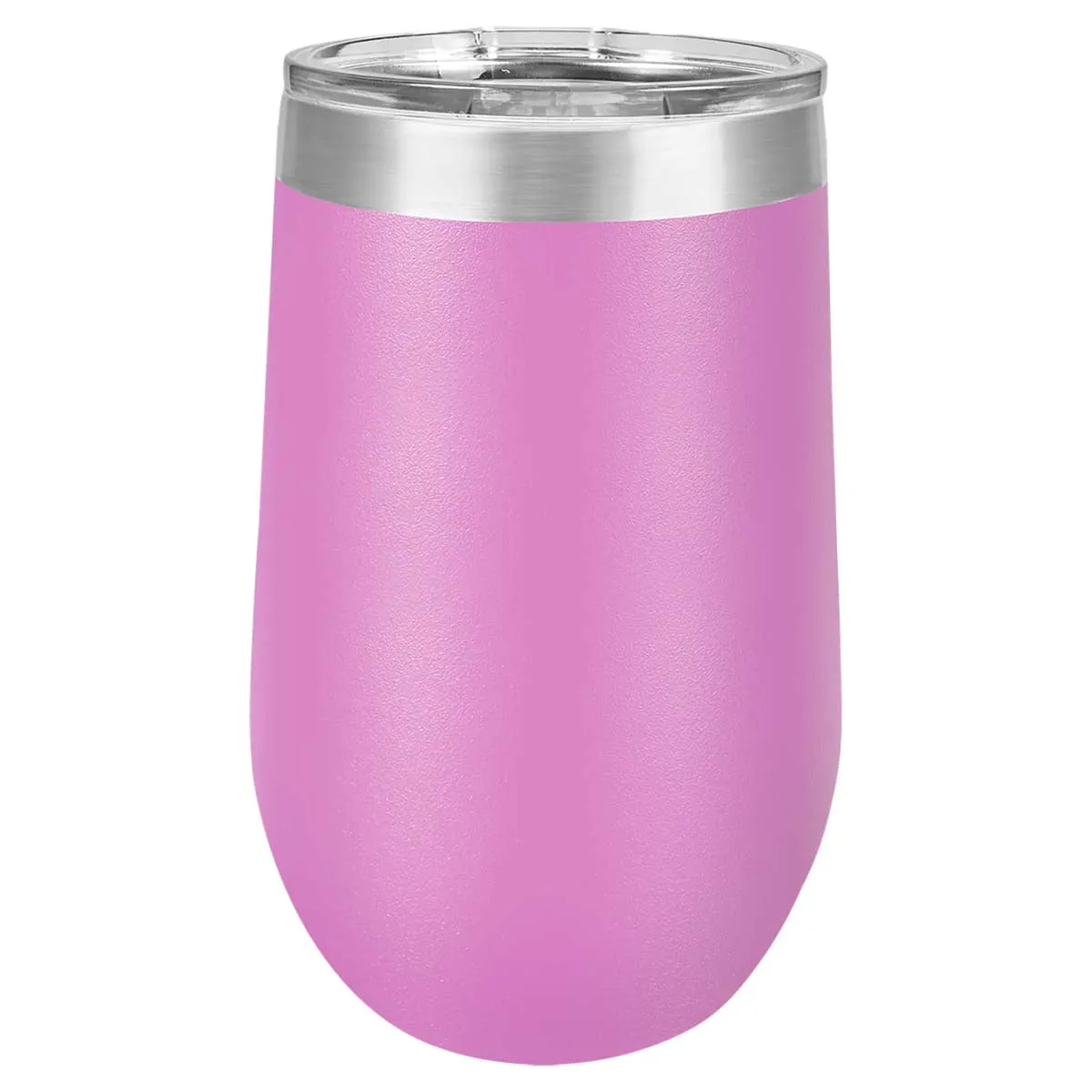 16 oz Wine Tumbler with Logo Laser Engraved on Insulated Stainless Steel Wine Tumblers   Lid