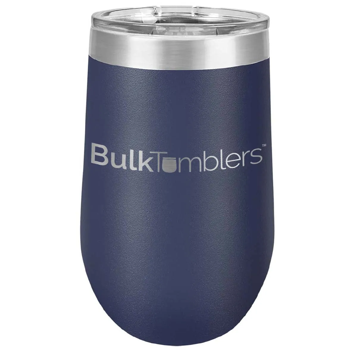 16 oz Wine Tumbler with Logo Laser Engraved on Insulated Stainless Steel Wine Tumblers   Lid