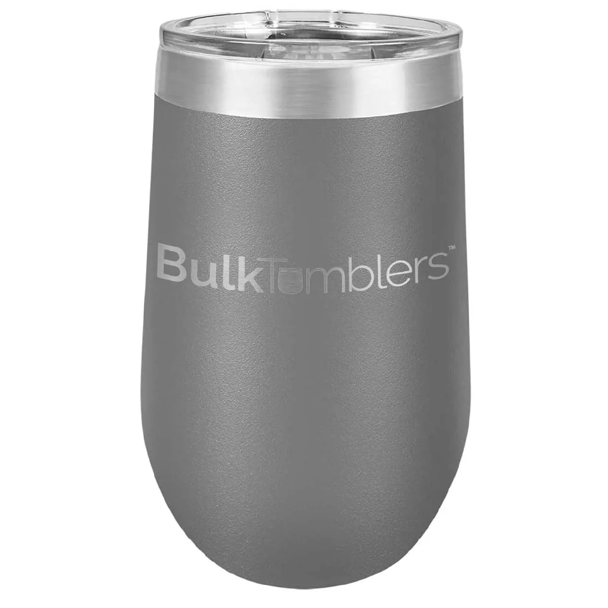 16 oz Wine Tumbler with Logo Laser Engraved on Insulated Stainless Steel Wine Tumblers   Lid