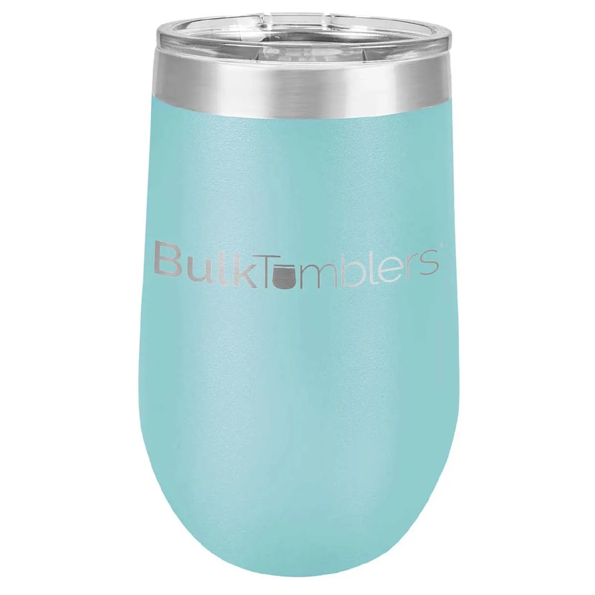 16 oz Wine Tumbler with Logo Laser Engraved on Insulated Stainless Steel Wine Tumblers   Lid