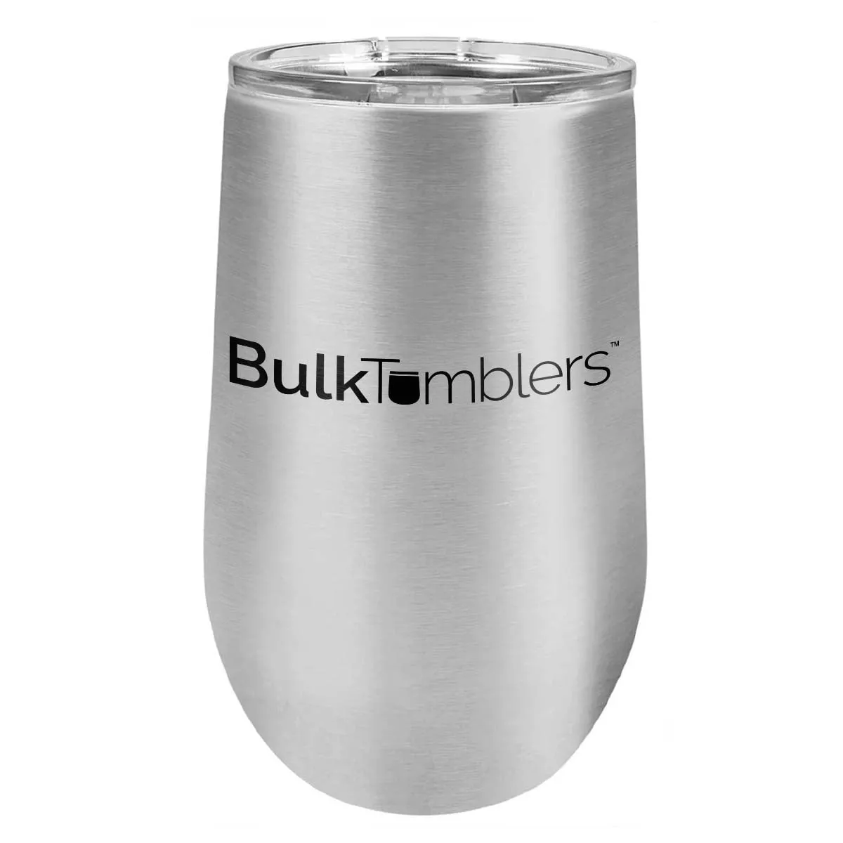 16 oz Wine Tumbler with Logo Laser Engraved on Insulated Stainless Steel Wine Tumblers   Lid