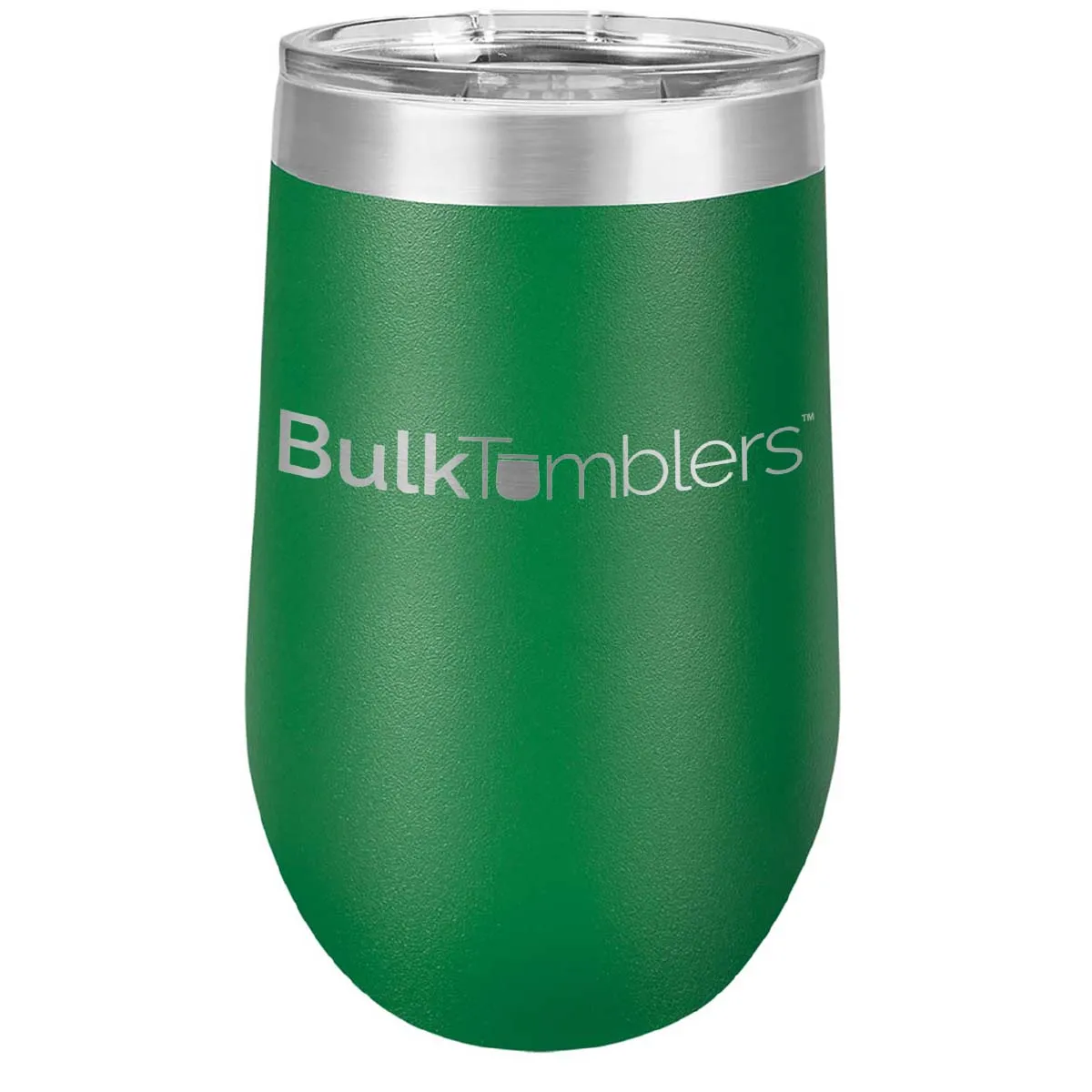 16 oz Wine Tumbler with Logo Laser Engraved on Insulated Stainless Steel Wine Tumblers   Lid