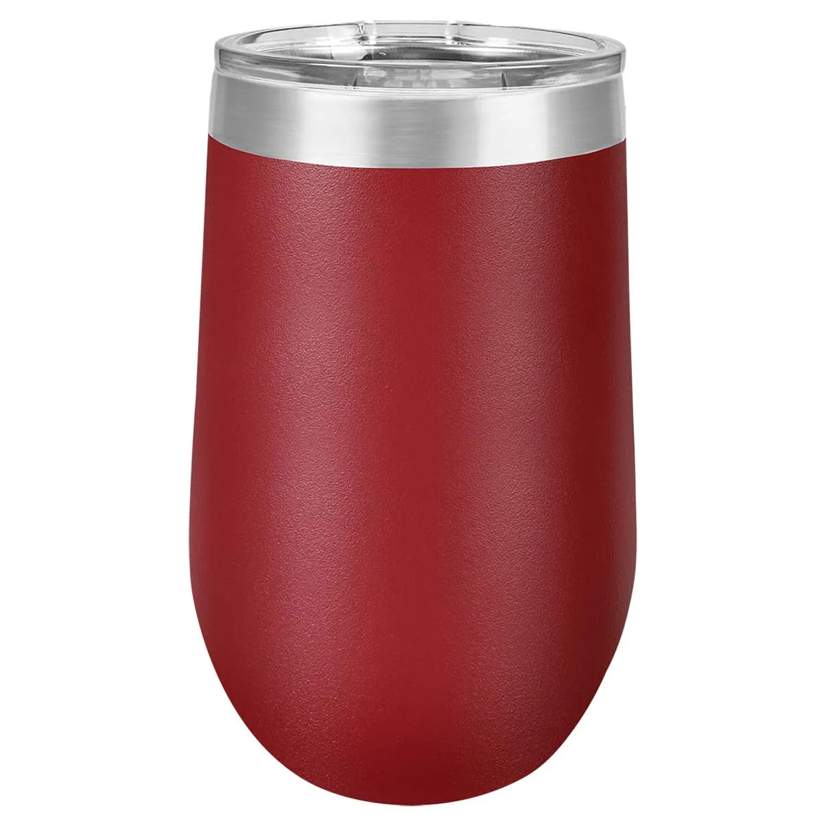 16 oz Wine Tumbler with Logo Laser Engraved on Insulated Stainless Steel Wine Tumblers   Lid