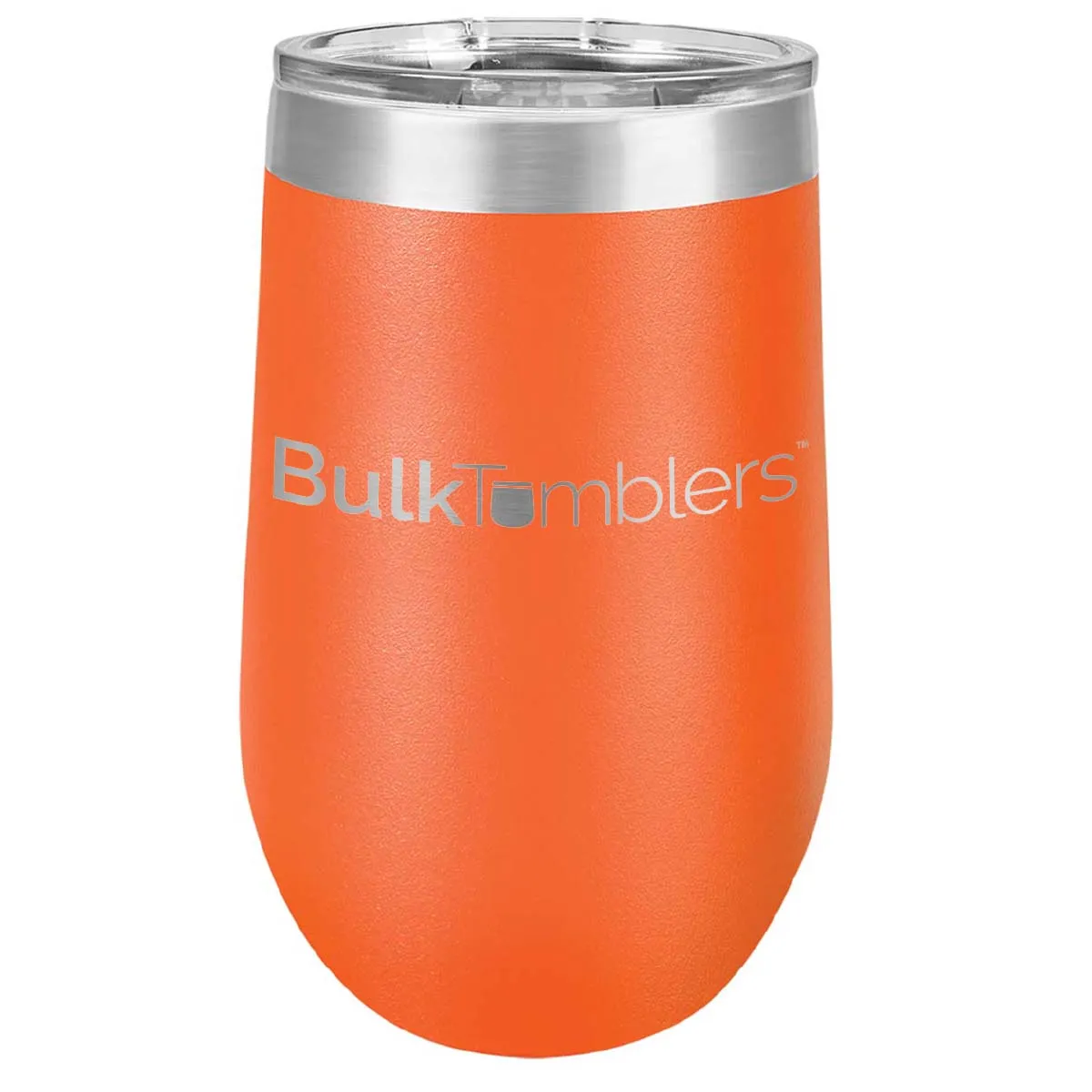 16 oz Wine Tumbler with Logo Laser Engraved on Insulated Stainless Steel Wine Tumblers   Lid