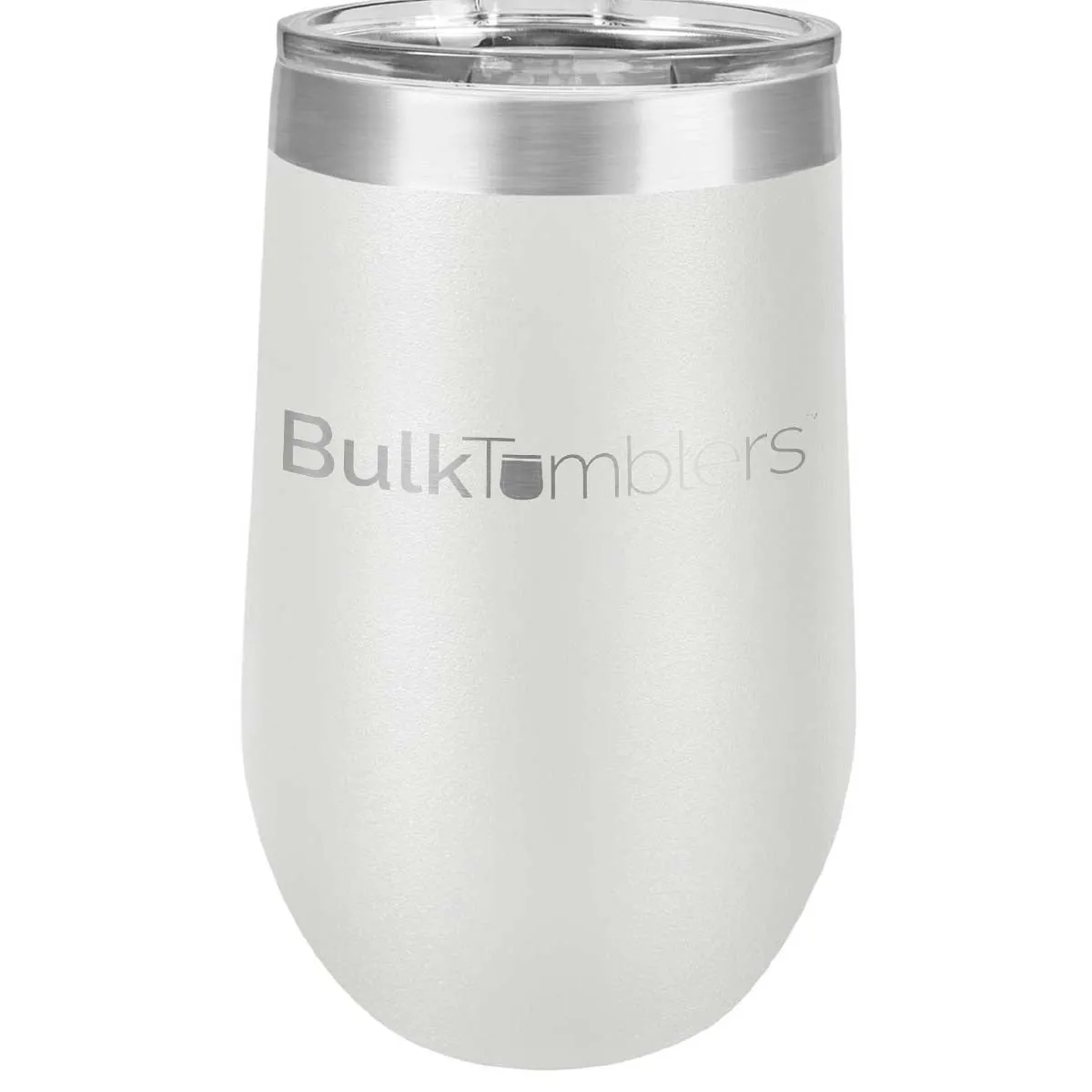 16 oz Wine Tumbler with Logo Laser Engraved on Insulated Stainless Steel Wine Tumblers   Lid