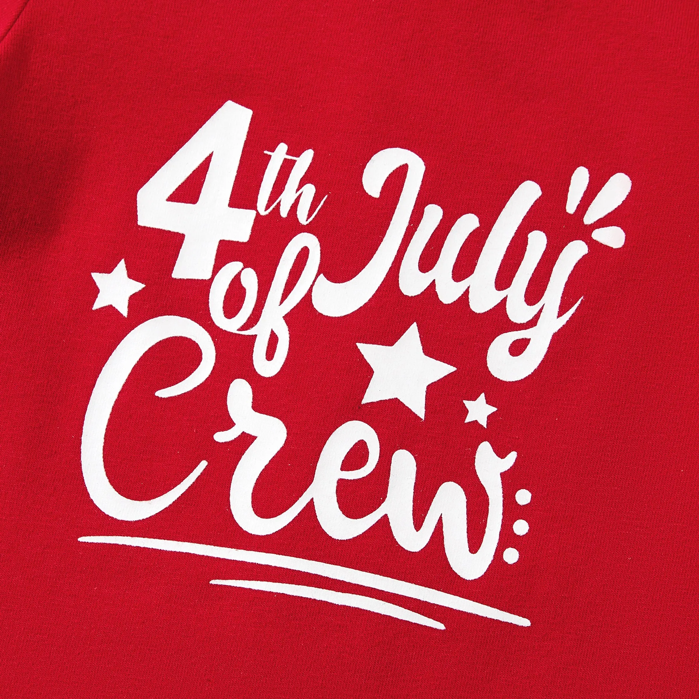 4th of July Independence Day Family Matching Shirts Crew Short-Sleeve Cotton Top