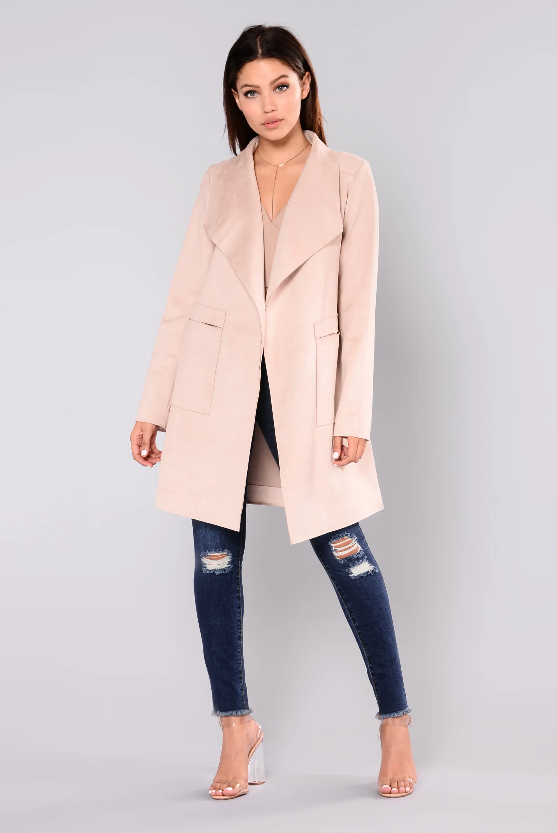 Aliyah Suede Jacket - Blush