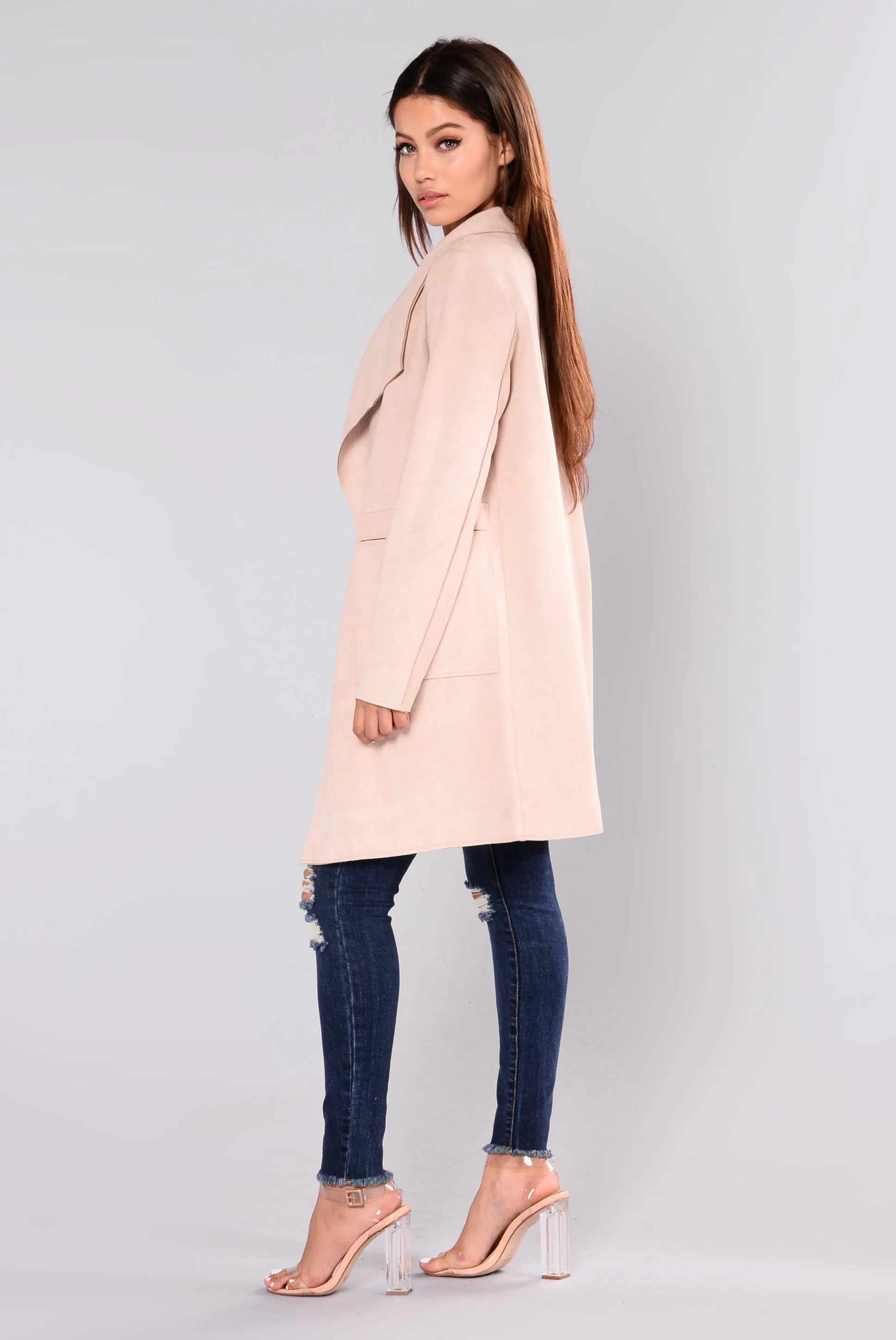 Aliyah Suede Jacket - Blush