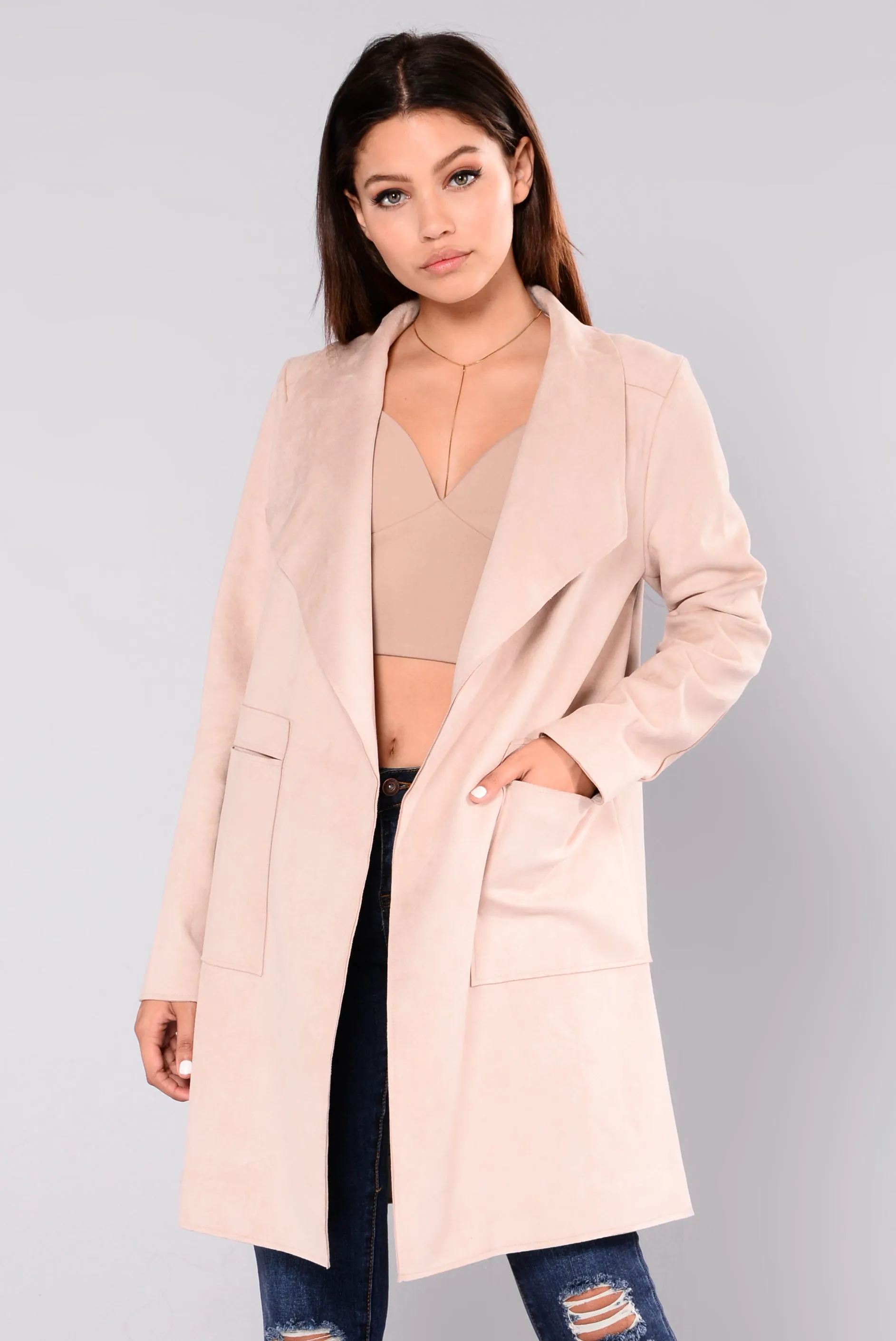 Aliyah Suede Jacket - Blush