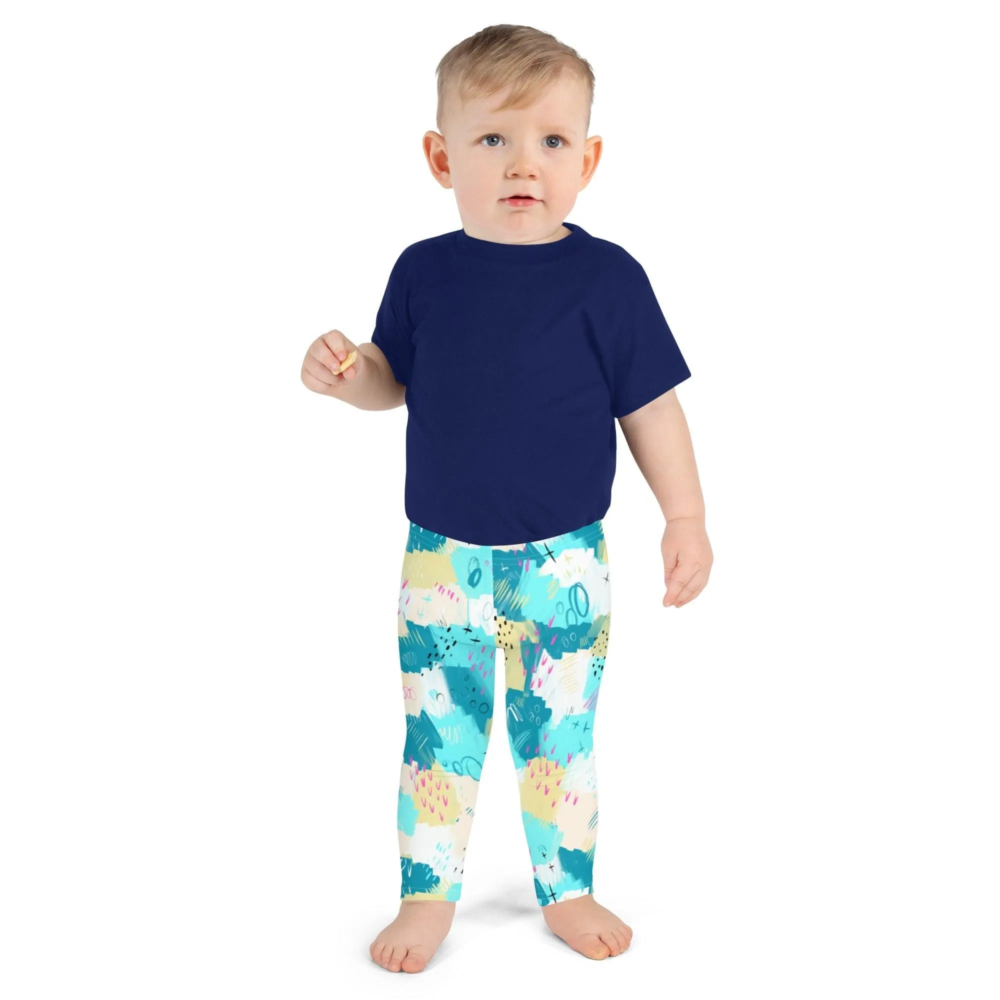 Aqua Abstract Kid's Leggings