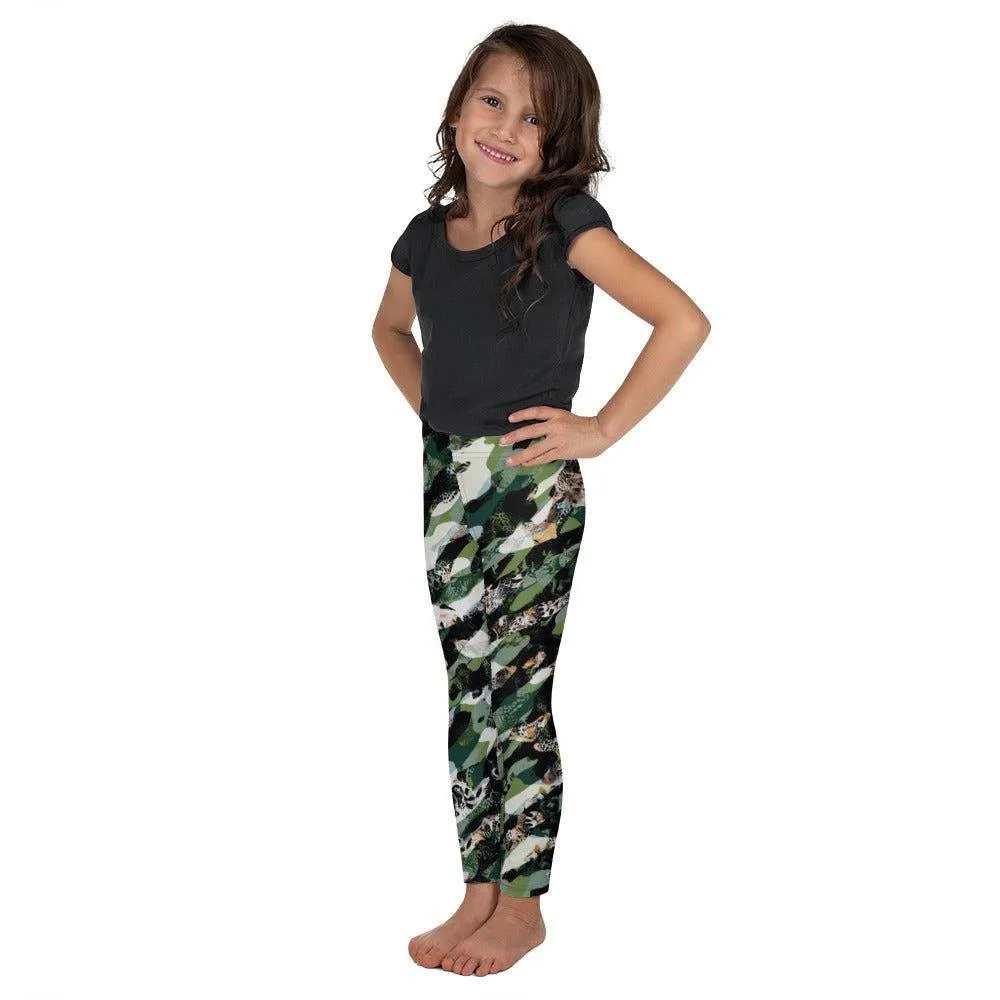 Black Camouflage Kid's Leggings