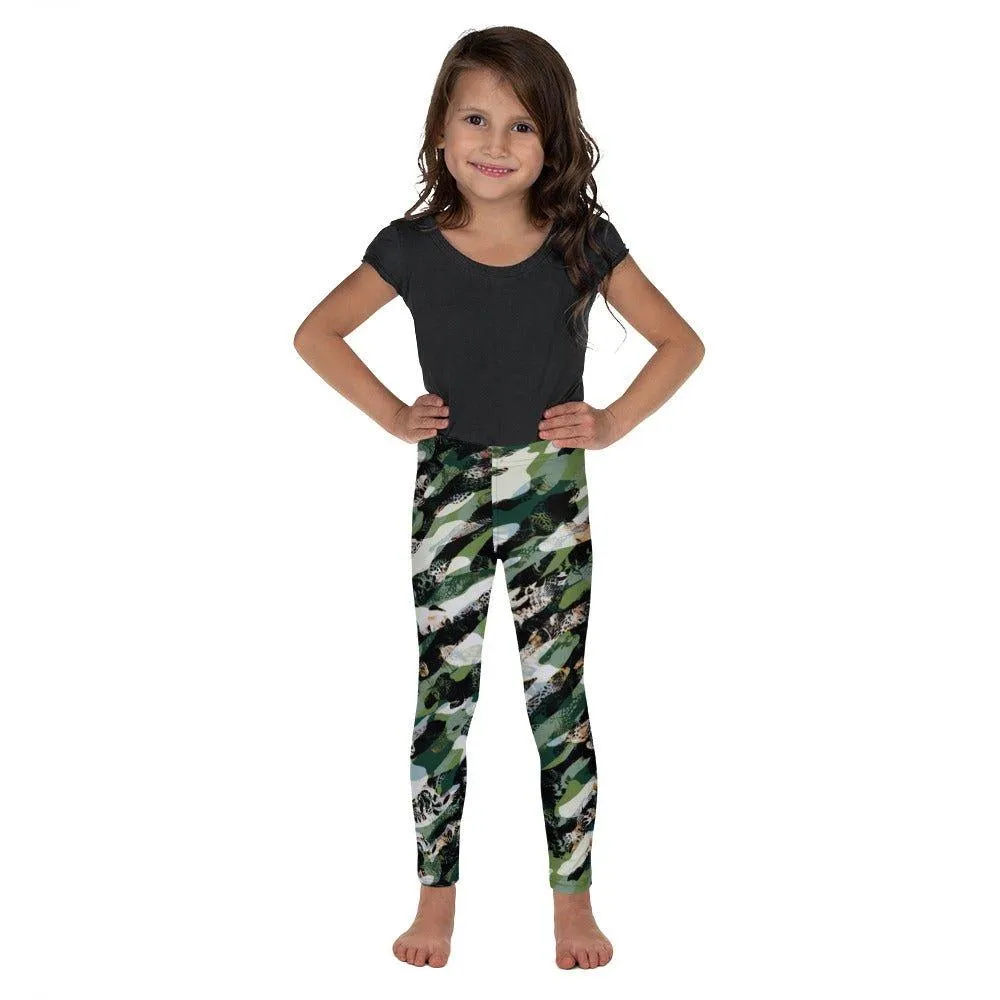 Black Camouflage Kid's Leggings