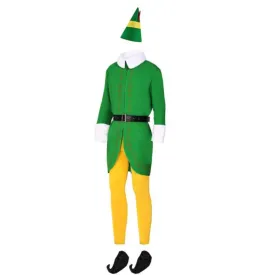 Buddy Elf Christmas Cosplay Costume Full Set Party Costumes for Men