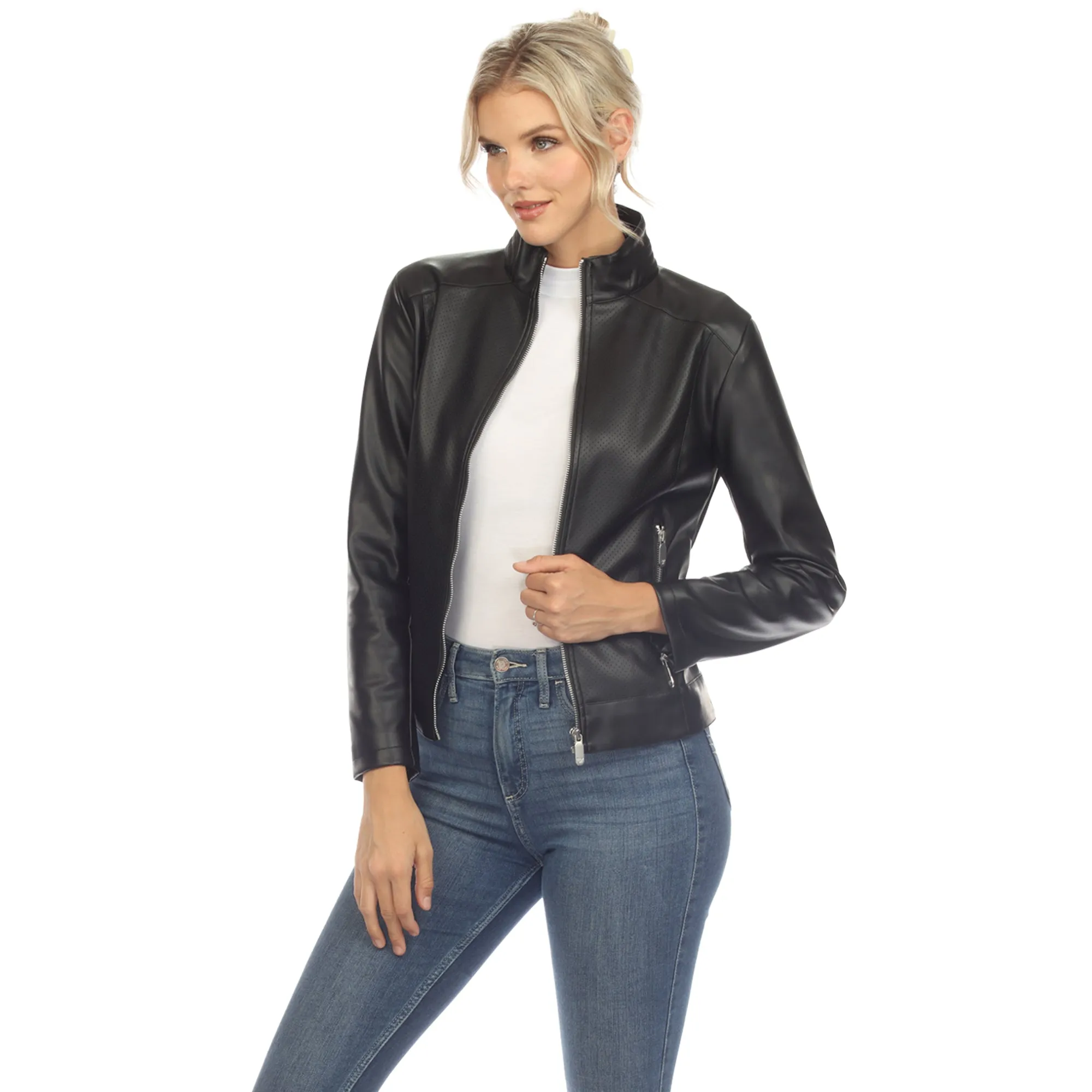 Classic Biker Faux Leather Jacket