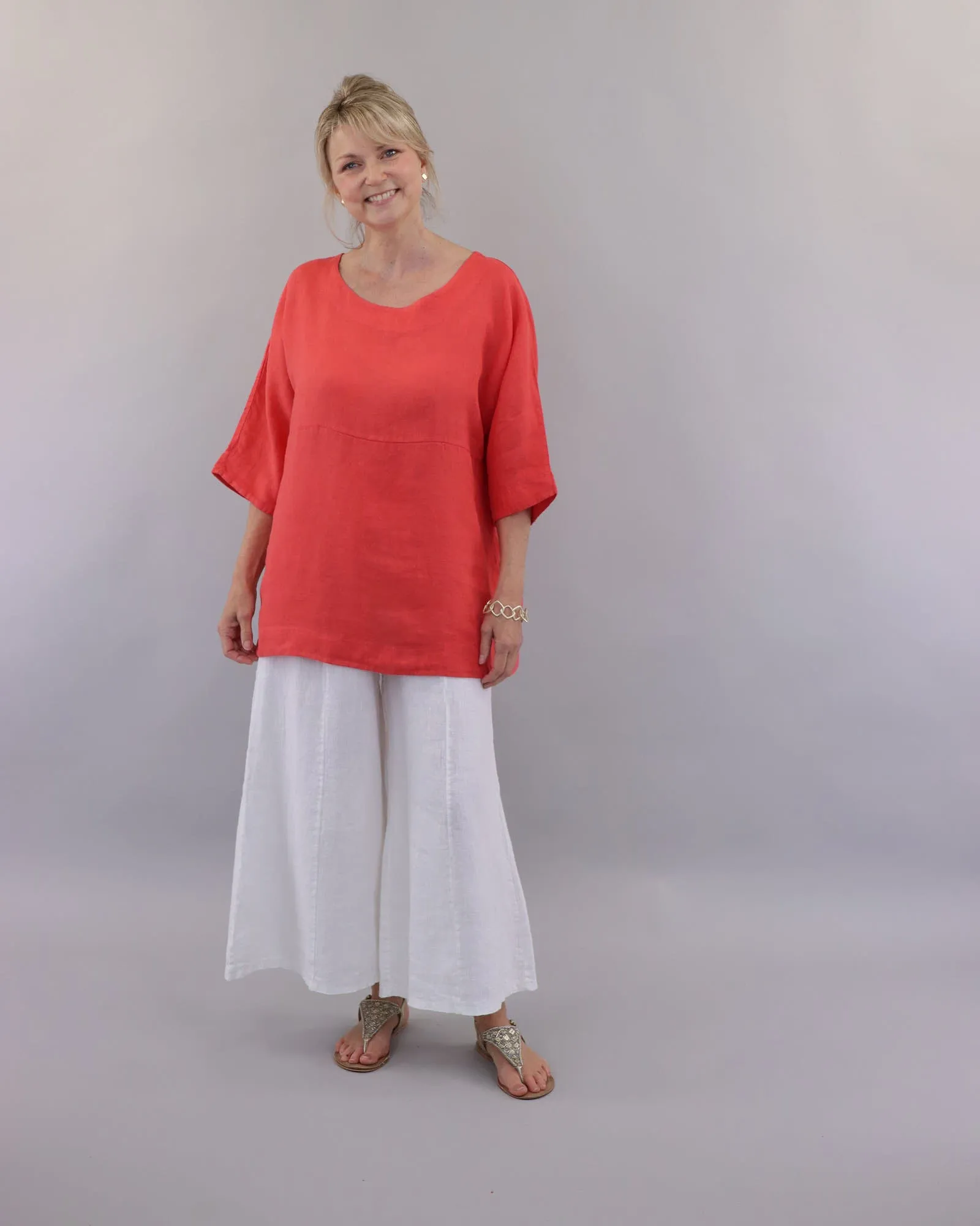 Dolman Sleeve Linen Tunic