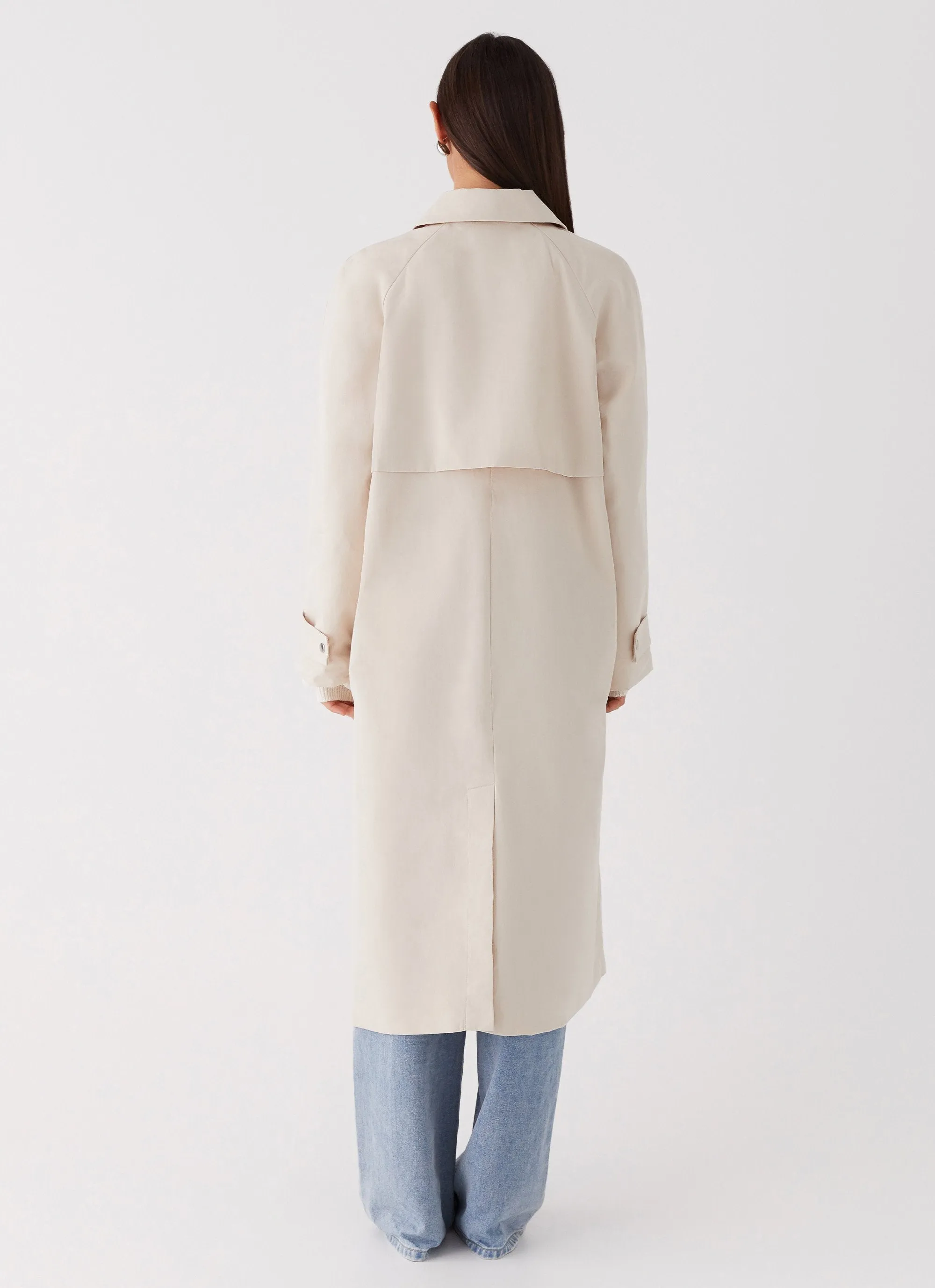 Fill The Void Oversized Trench Coat - Ivory