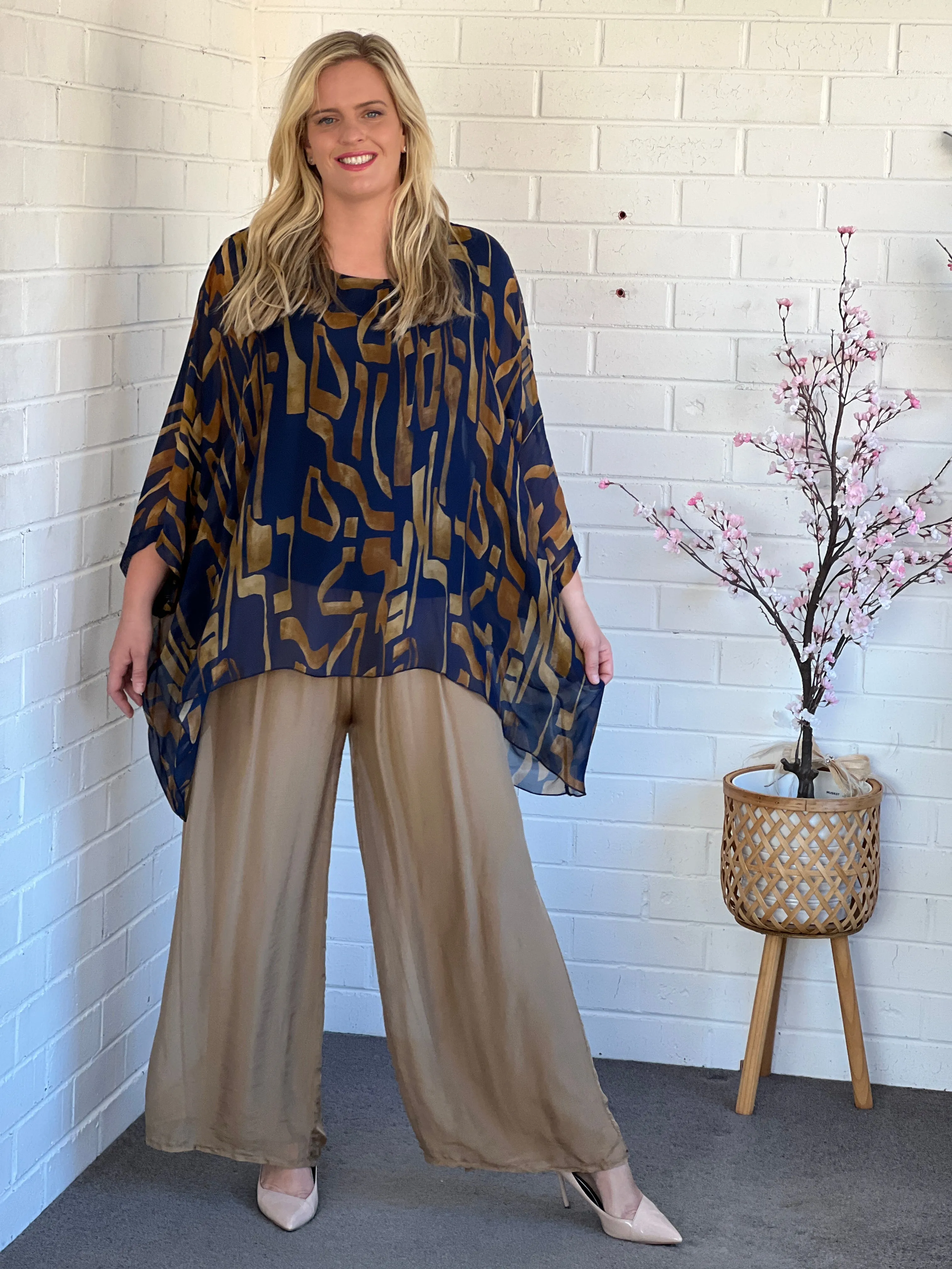 Fort Gold Silk Pants