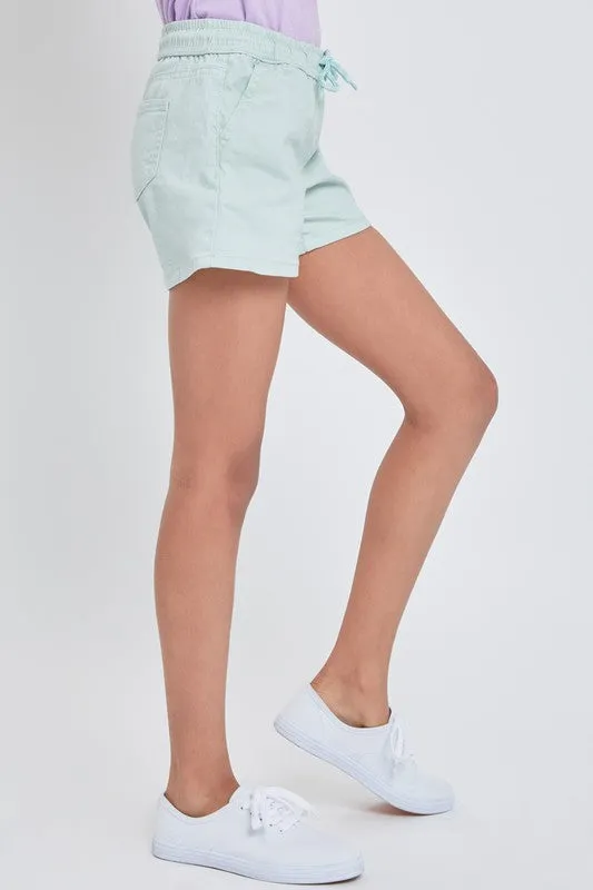 Girls Twill Jogger Shorts