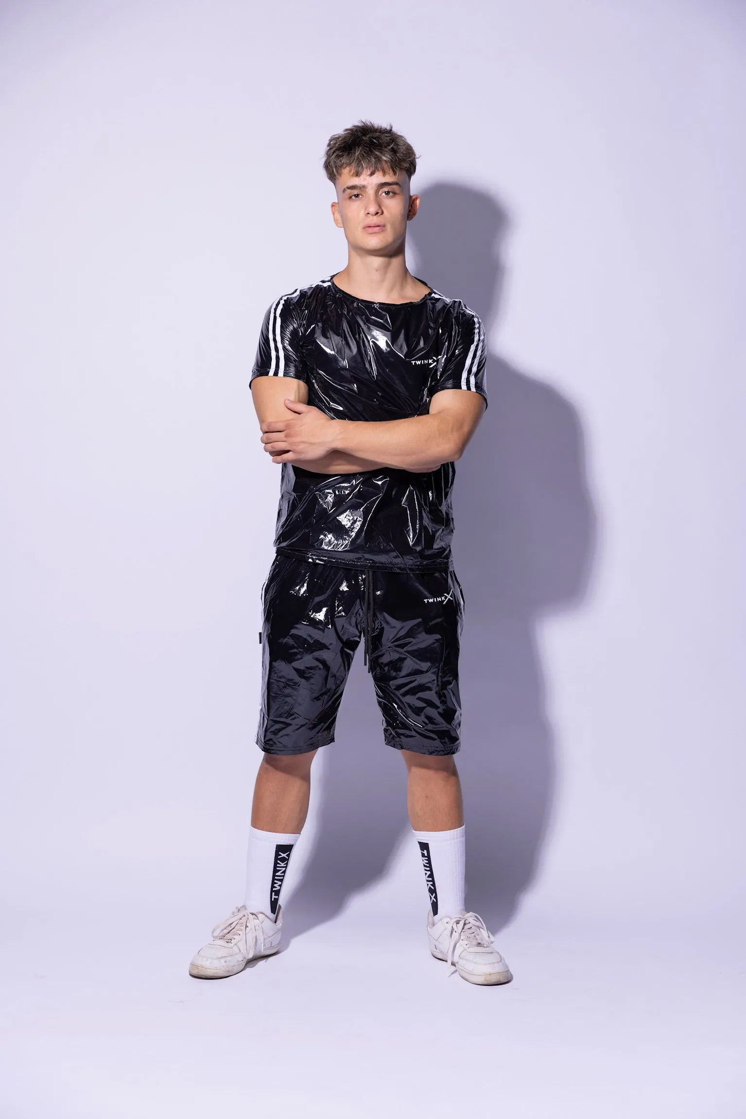 hero shorts I black/white I nylon