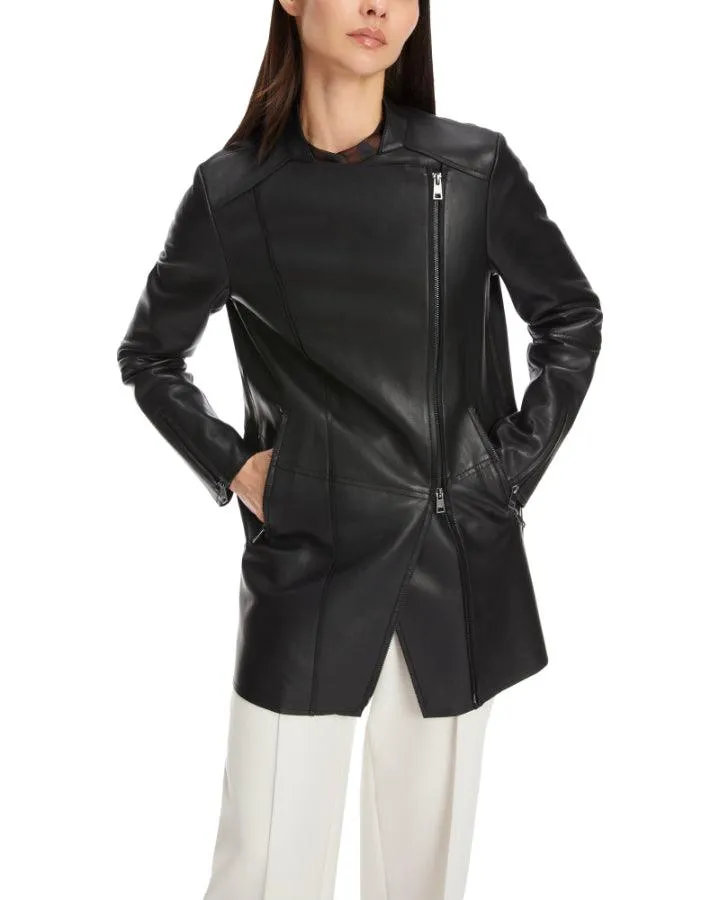 Marc Cain Leather Hip Length Jacket