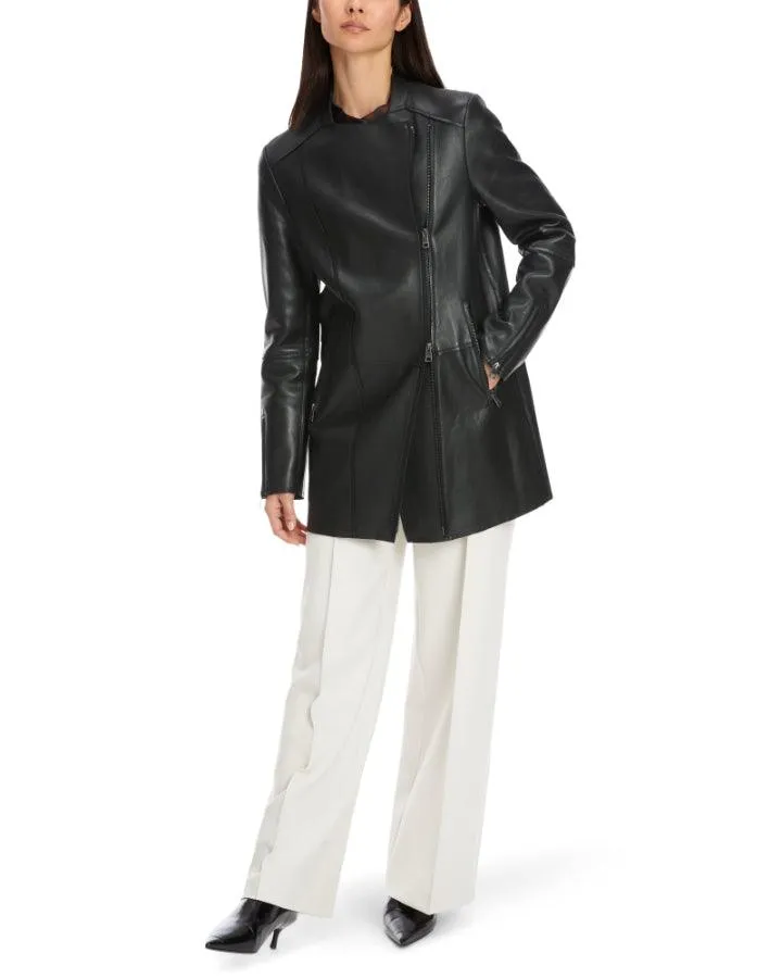 Marc Cain Leather Hip Length Jacket