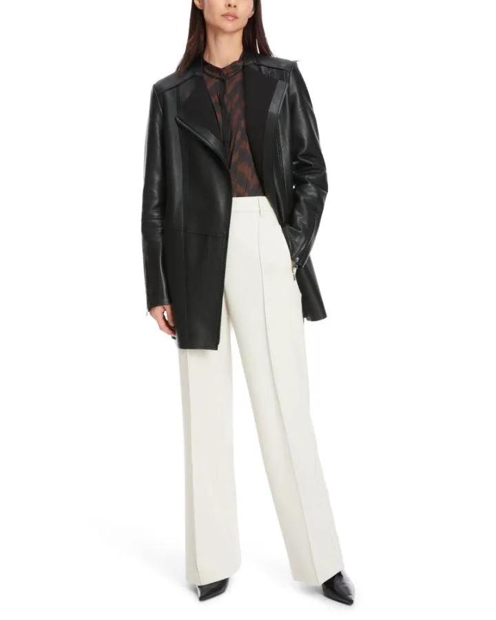 Marc Cain Leather Hip Length Jacket