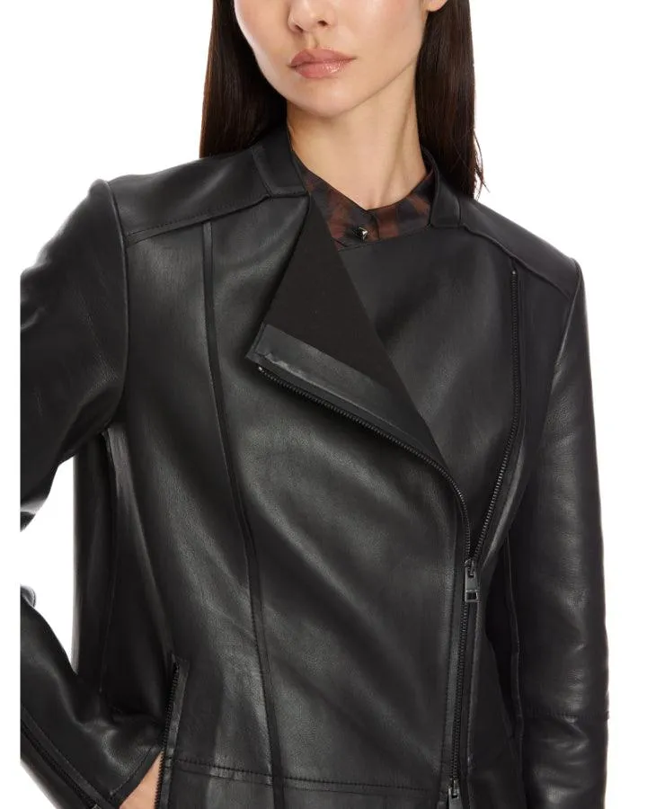 Marc Cain Leather Hip Length Jacket