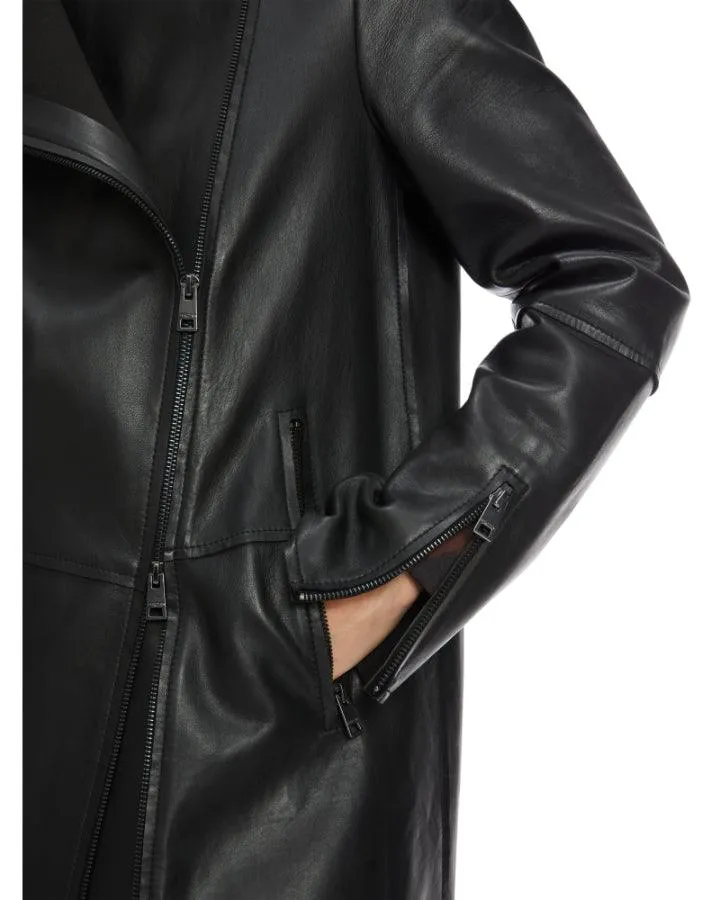 Marc Cain Leather Hip Length Jacket