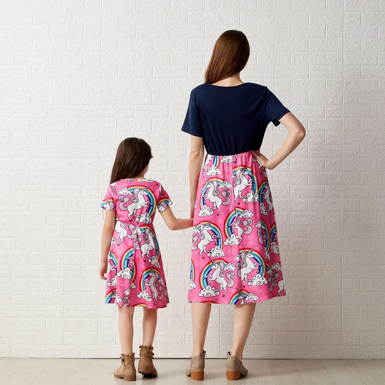 Matching Family Outfits Unicorn Mommy and Me Dress