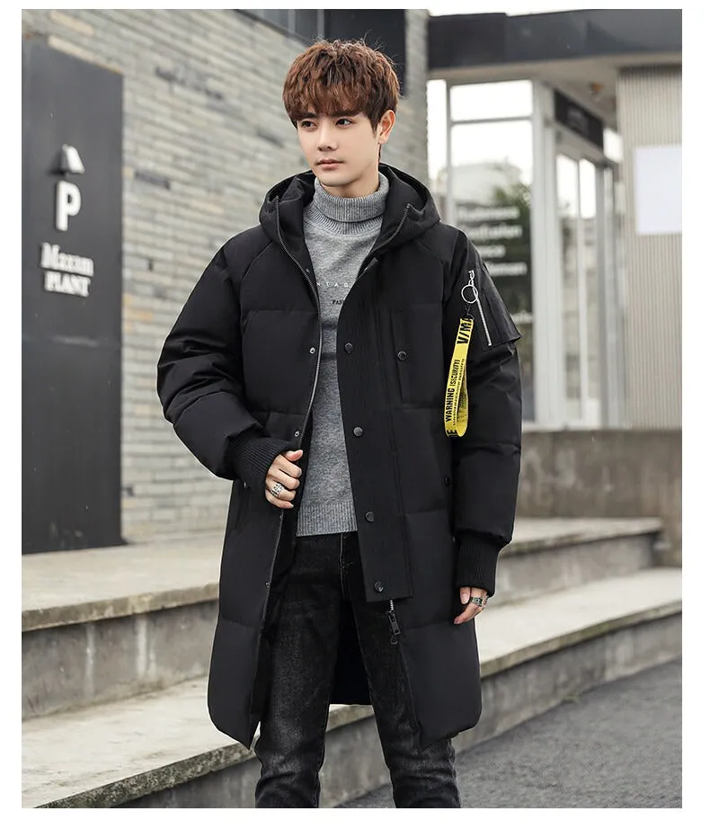 Men Warm Long Parka Casual Coat Zipper Padded Puff Jacket | 550