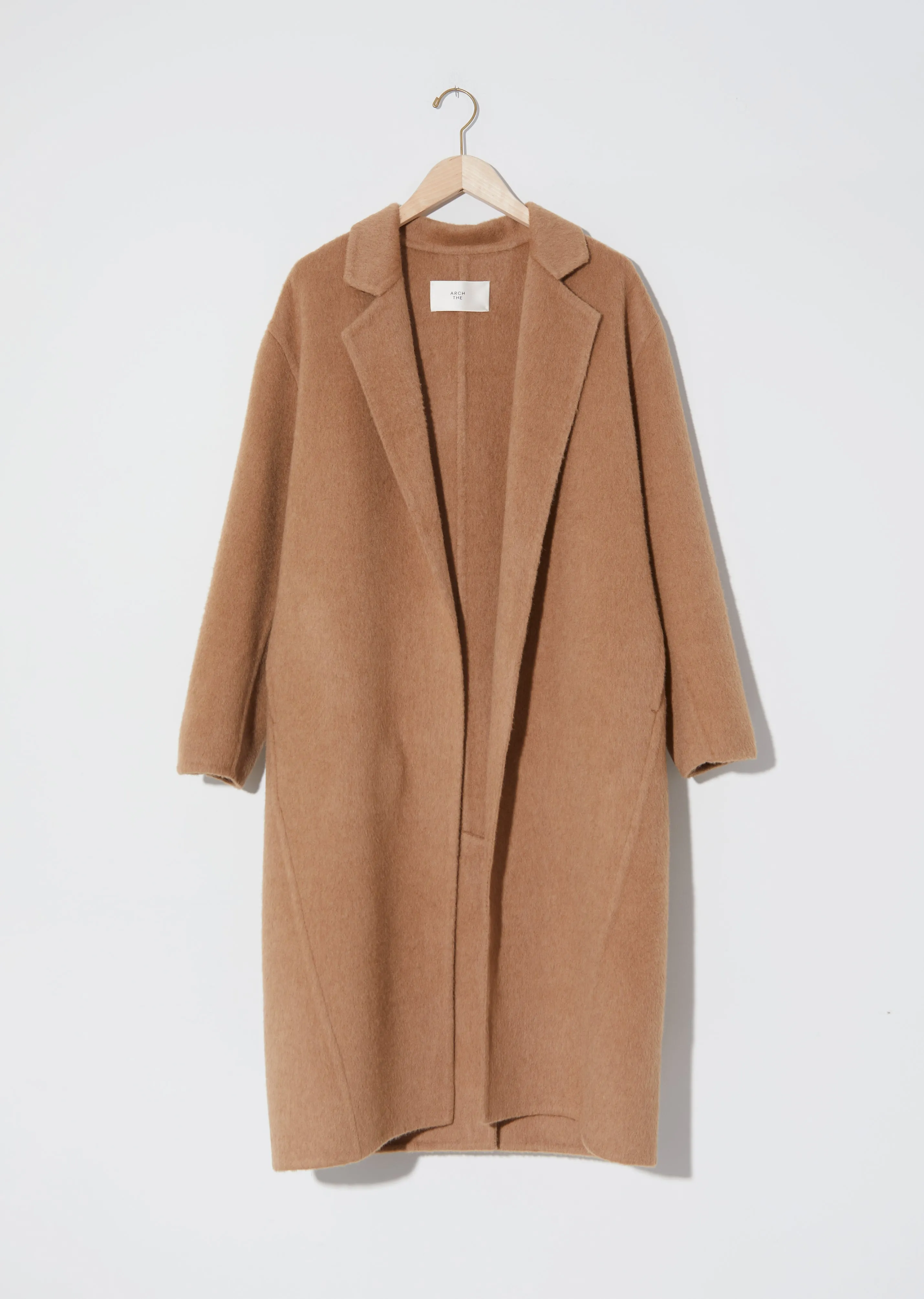 Oversized Camel & Wool Overcoat