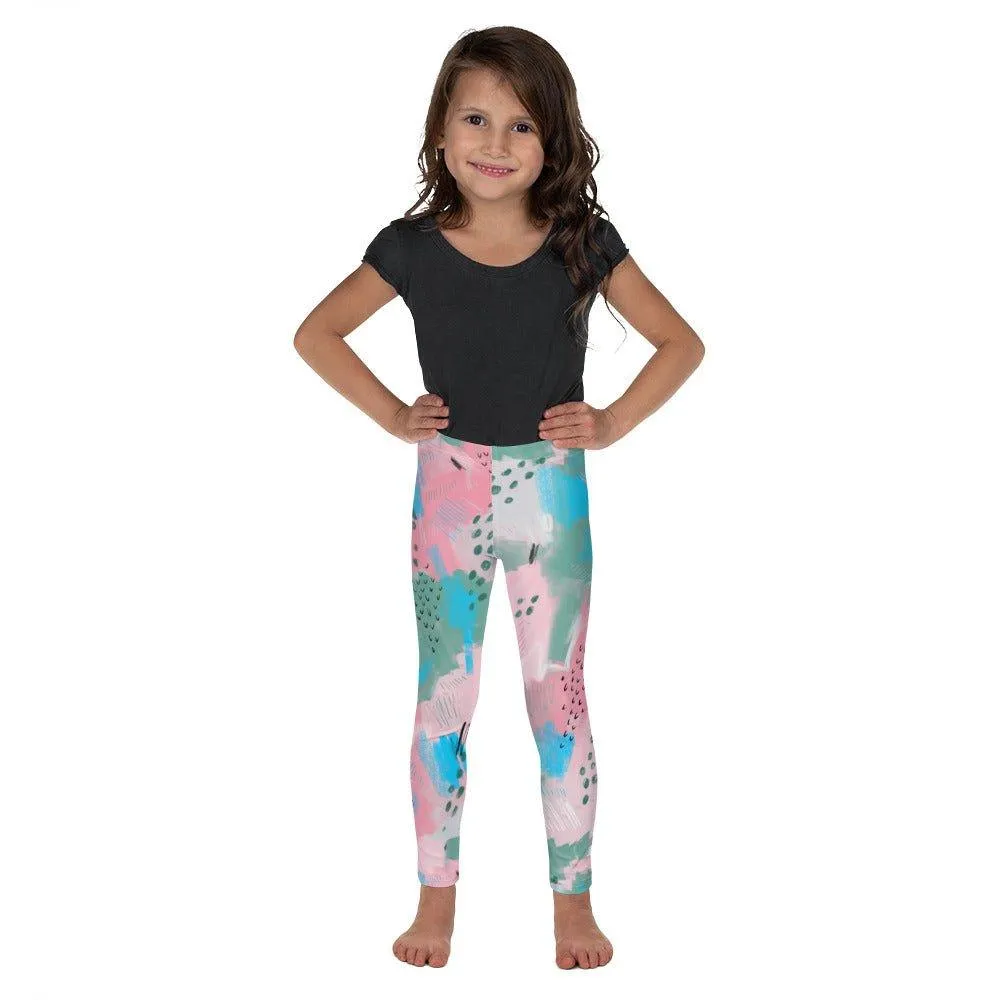 Pink Abstract Kid's Leggings