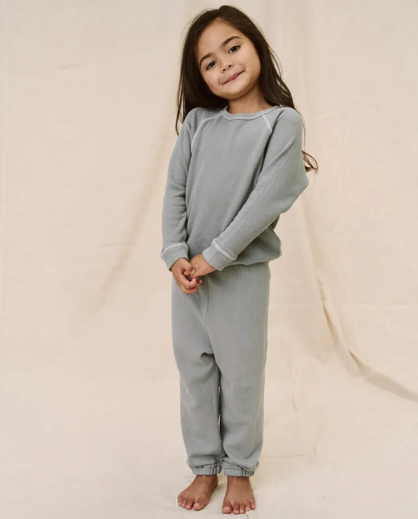 The Little Stadium Sweatpant. Solid -- Dusty Blue