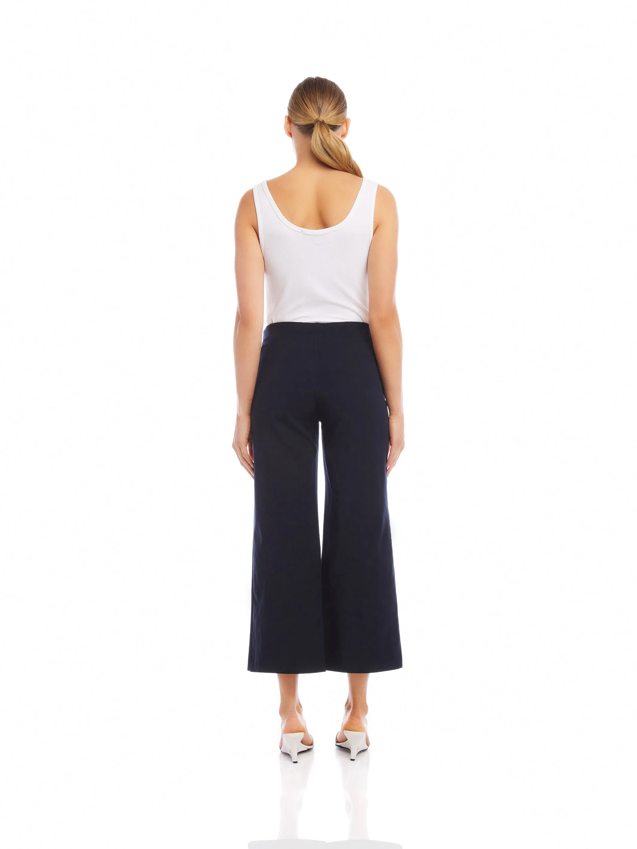 Wide-Leg Cropped Pants